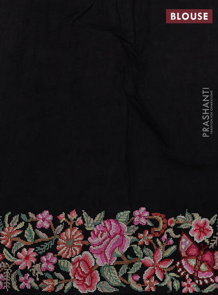 Gold & Black Tissue Silk - Embroidery