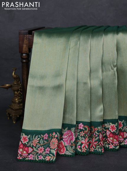 Green Tissue Silk - Embroidery