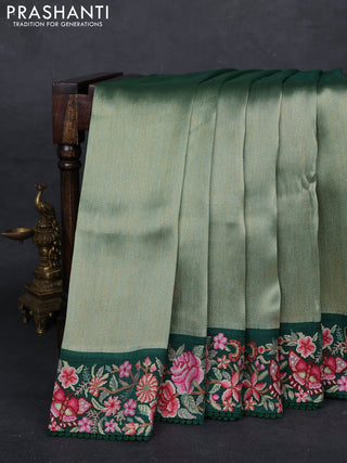 Green Tissue Silk - Embroidery