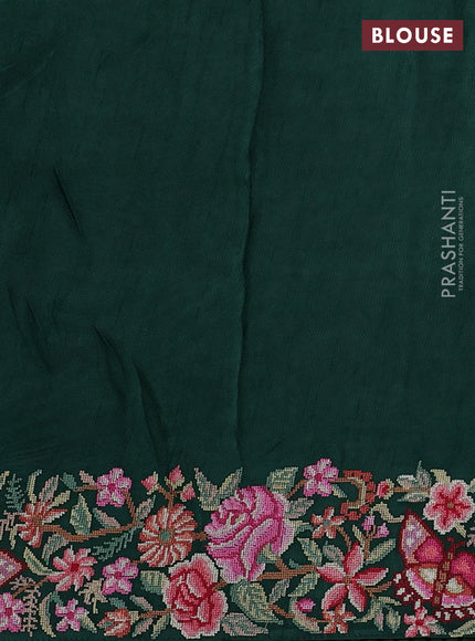 Green Tissue Silk - Embroidery