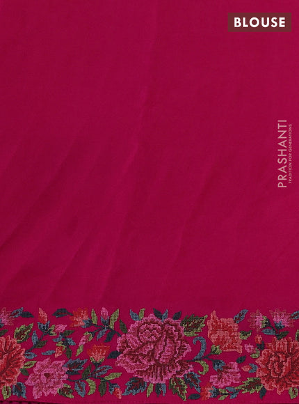 Gold & Pink Tissue Silk - Embroidery