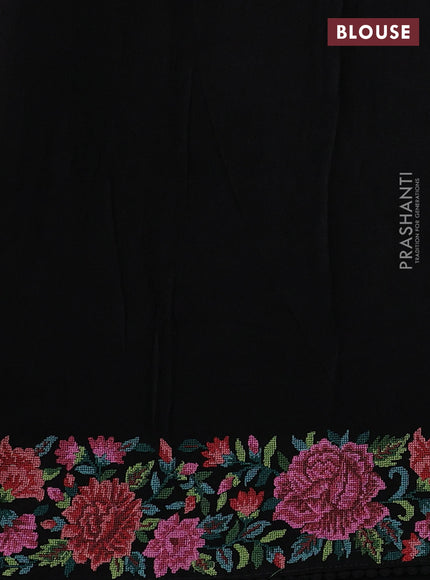 Gold & Black Tissue Silk - Embroidery