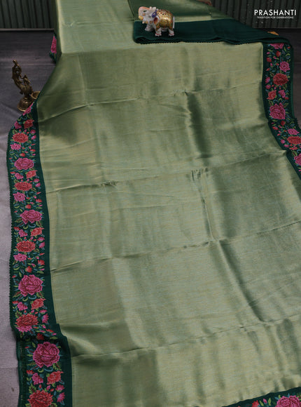 Green Tissue Silk - Embroidery