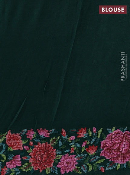 Green Tissue Silk - Embroidery