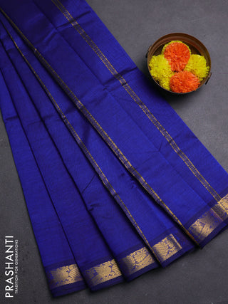 Blue Silk Cotton Saree