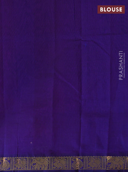 Pink & Blue Silk Cotton Saree