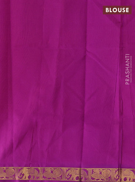 Orange & Purple Silk Cotton Saree