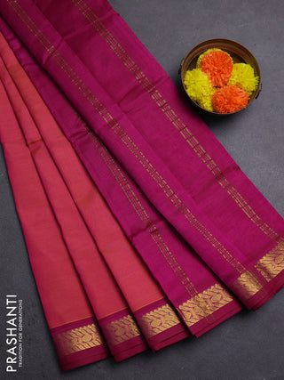 Pink & Magenta Pink Silk Cotton Saree