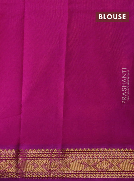 Orange & Pink Silk Cotton Saree
