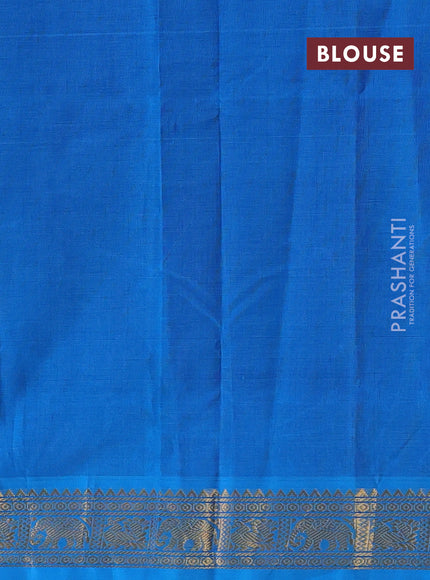 Purple & Cs Blue Silk Cotton Saree