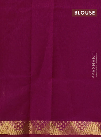 Magenta Pink Silk Cotton Saree