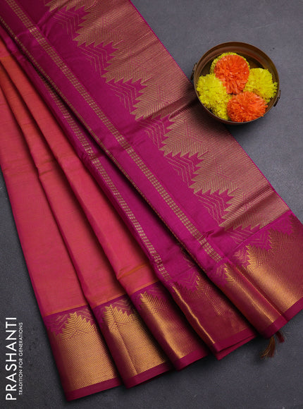 Pink & Magenta Pink Silk Cotton Saree