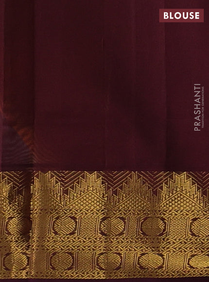 Mustard Yellow & Coffee Brown Silk Cotton Saree