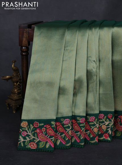Green Tissue Silk - Embroidery