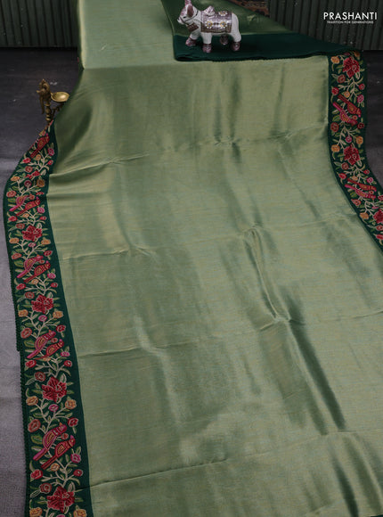 Green Tissue Silk - Embroidery