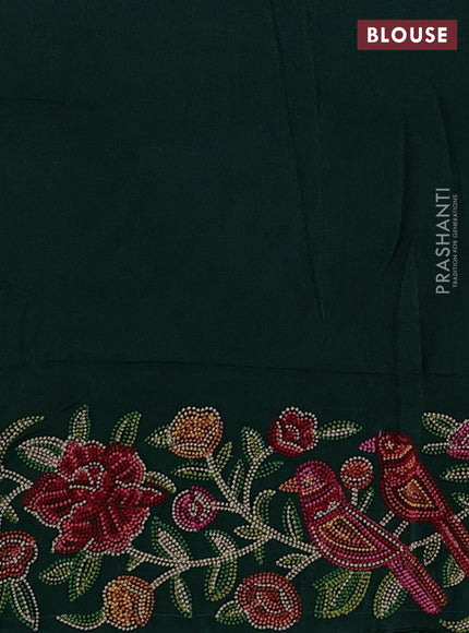 Green Tissue Silk - Embroidery