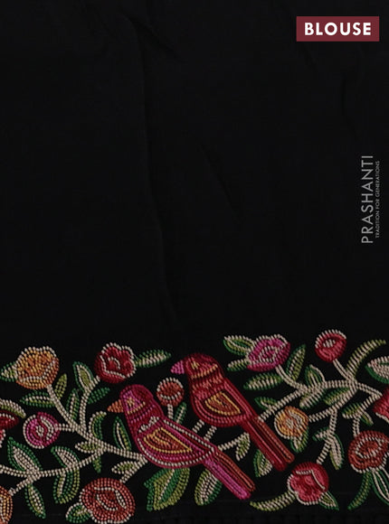 Gold & Black Tissue Silk - Embroidery