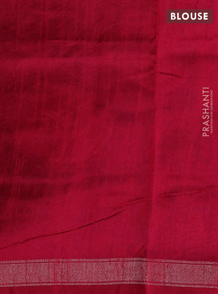Violet & Pink Semi Tussar  - Jamdani Weaving