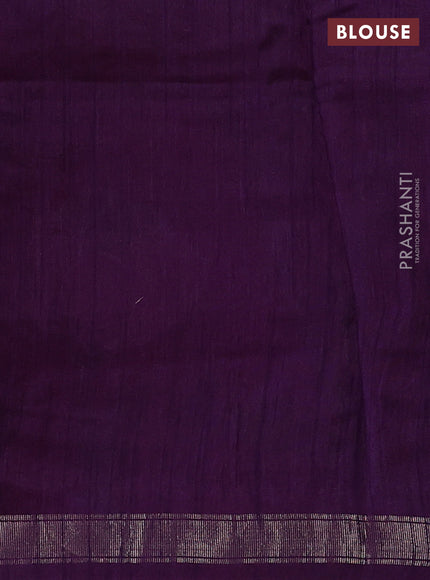 Pink & Violet Semi Tussar  - Jamdani Weaving