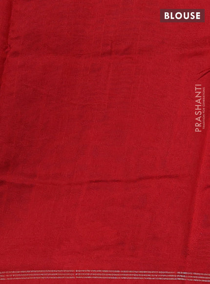 Violet & Red Semi Tussar  - Jamdani Weaving