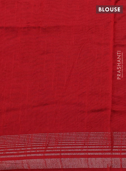 Violet & Red Semi Tussar  - Jamdani Weaving