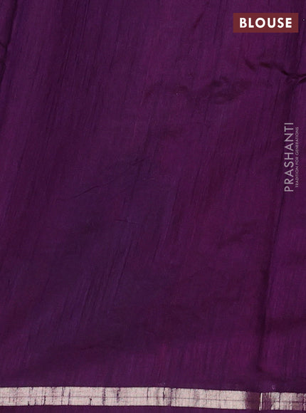Pink & Violet Semi Tussar  - Jamdani Weaving