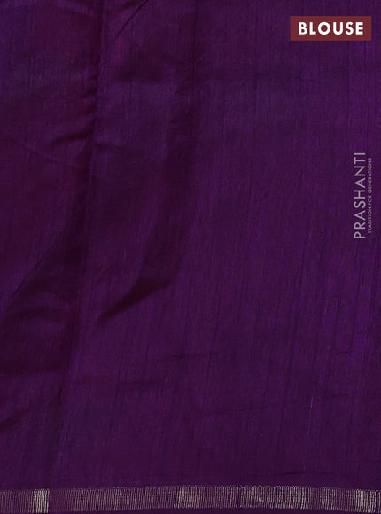 Pink & Violet Semi Tussar  - Jamdani Weaving