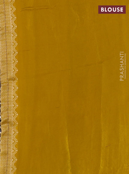 Violet & Mustard Yellow Banarasi Silk - Patola Weaving