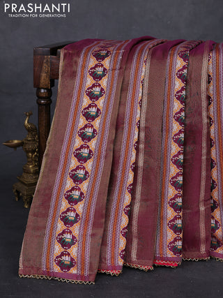 Purple & Pink Banarasi Silk - Patola Weaving