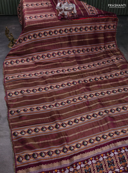 Purple & Pink Banarasi Silk - Patola Weaving