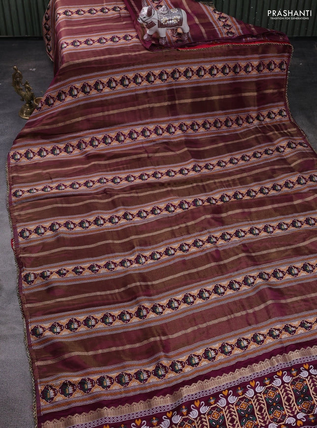 Purple & Pink Banarasi Silk - Patola Weaving