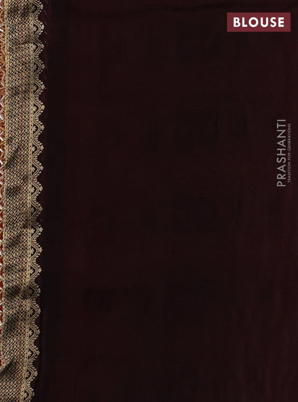 Orange & Coffee Brown Banarasi Silk - Patola Weaving