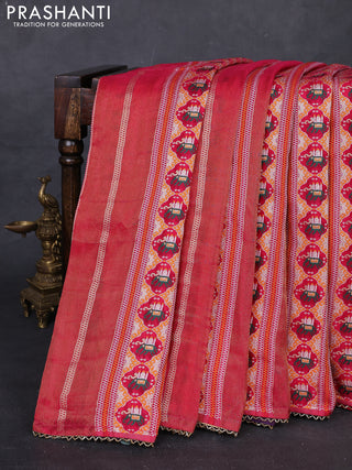 Pink & Violet Banarasi Silk - Patola Weaving