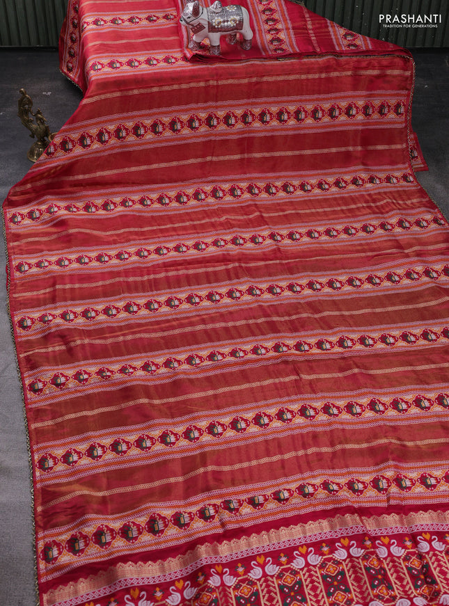 Pink & Violet Banarasi Silk - Patola Weaving