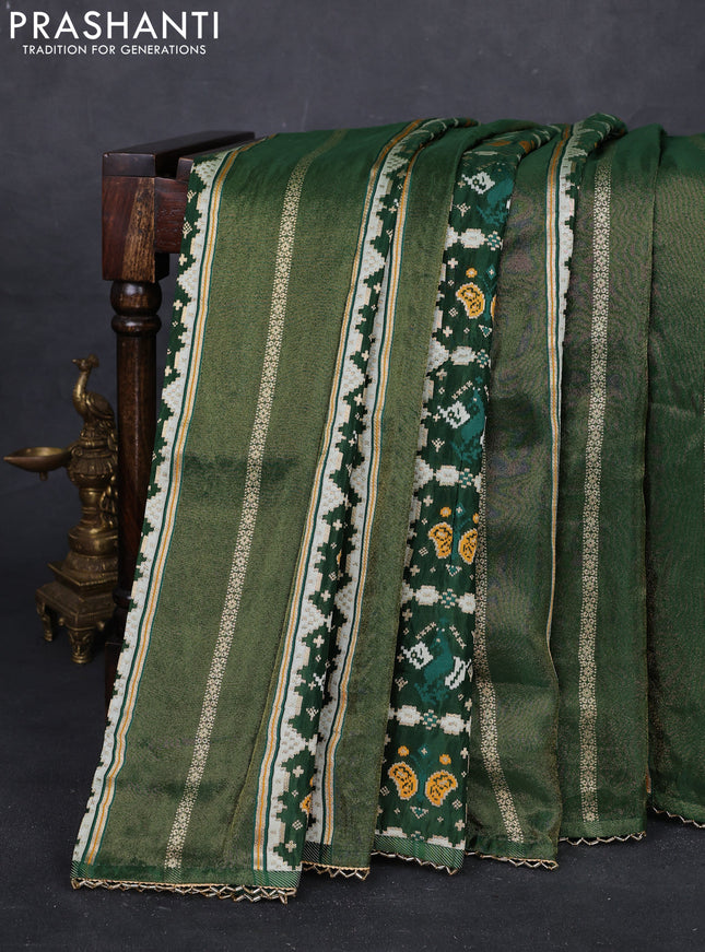 Green & Bottle Green Banarasi Silk - Patola Weaving