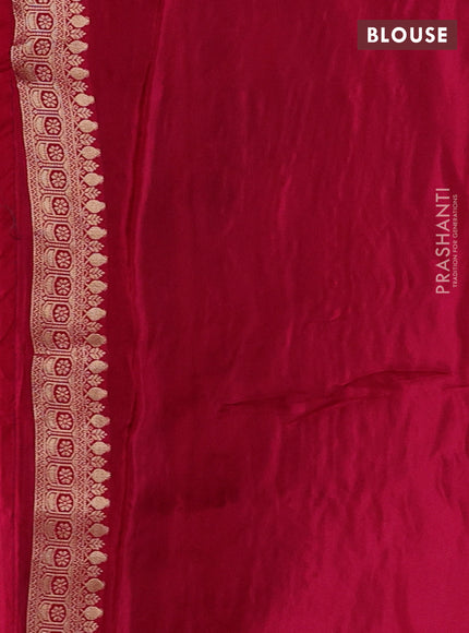 Navy Blue & Pink Banarasi Silk - Patola Weaving