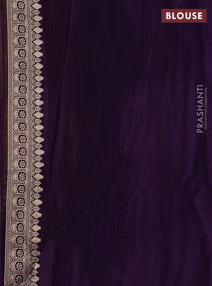Yellow & Purple Banarasi Silk - Patola Weaving