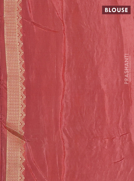 Purple & Peach Banarasi Silk - Patola Weaving