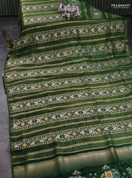 Green Banarasi Silk - Patola Weaving