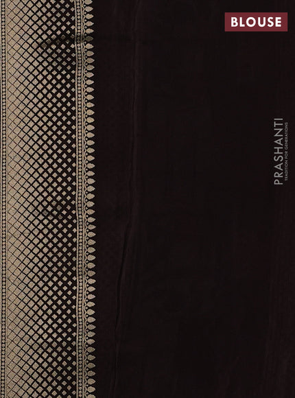 Coffee Brown Banarasi Silk - Patola Weaving