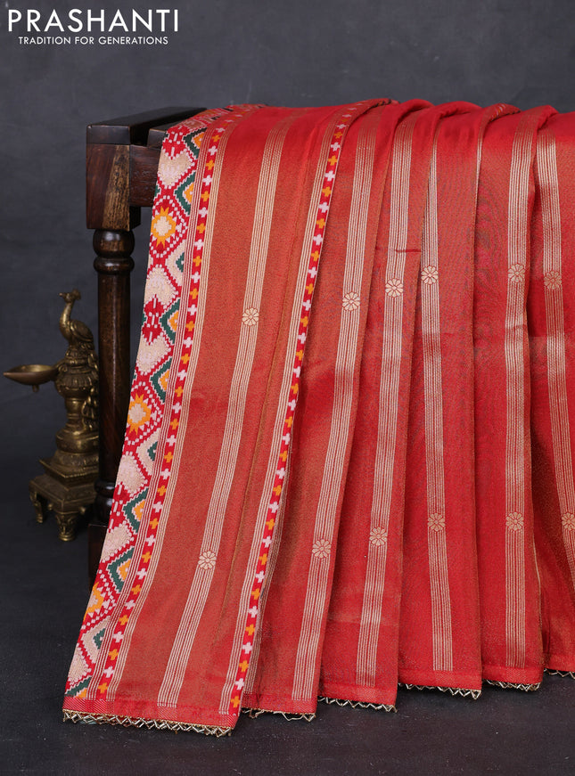 Red Banarasi Silk - Patola Weaving