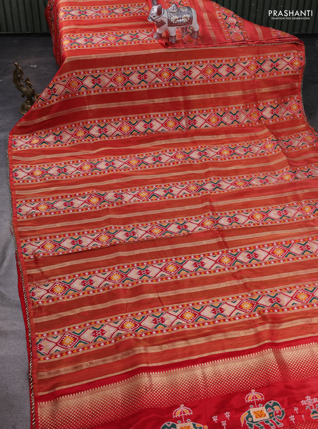 Red Banarasi Silk - Patola Weaving
