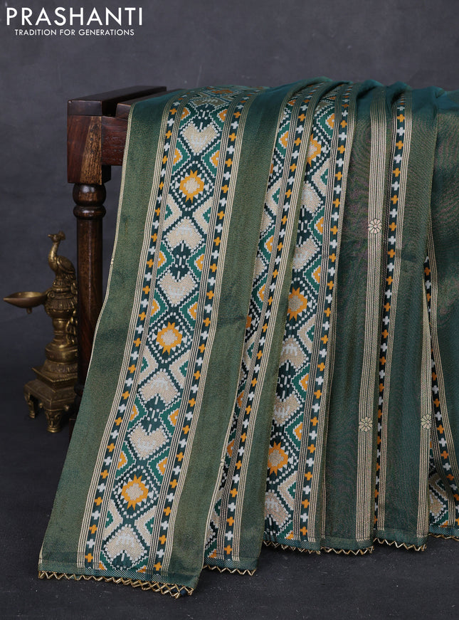 Peacock Green Banarasi Silk - Patola Weaving