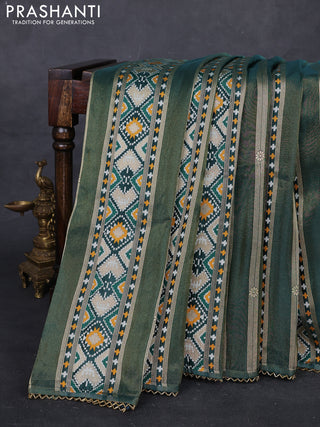 Peacock Green Banarasi Silk - Patola Weaving