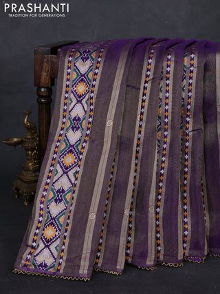 Violet Banarasi Silk - Patola Weaving