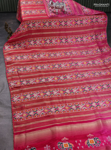 Pink Banarasi Silk - Patola Weaving