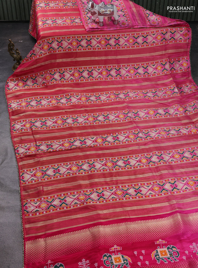 Pink Banarasi Silk - Patola Weaving