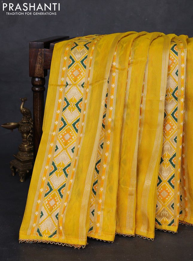 Yellow Banarasi Silk - Patola Weaving