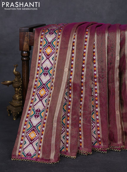 Purple Banarasi Silk - Patola Weaving
