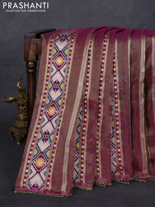Purple Banarasi Silk - Patola Weaving